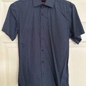 Men's Blue Patterned Shirt